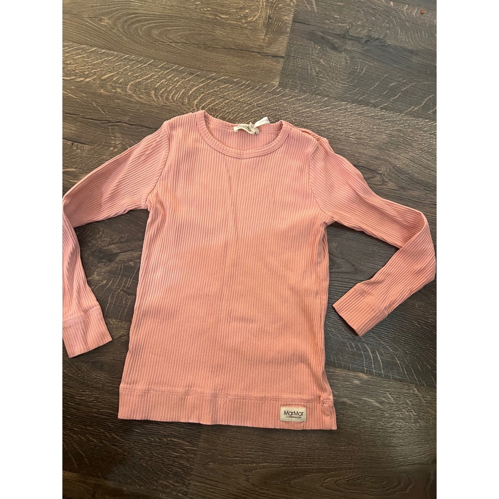 Marmar Copenhagen Kids Pink‎ Ribbed Long Sleeve Shirt Size 5y Made in Turkey